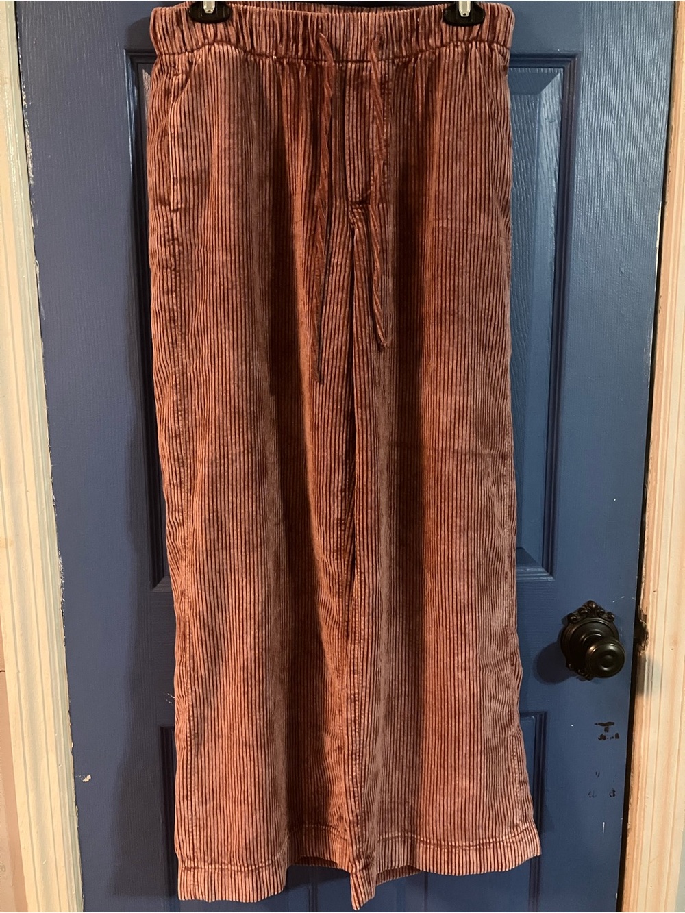American Eagle Outfitters Men's Corduroy Drawstring Pants in Dusty Rose